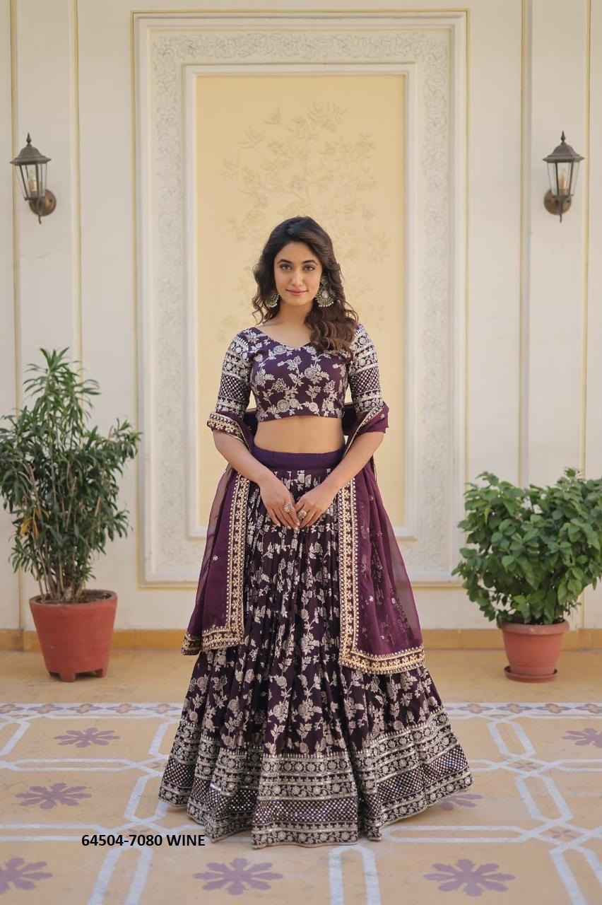 TRADITIONAL LEHENGAS [Semi-Stitched]