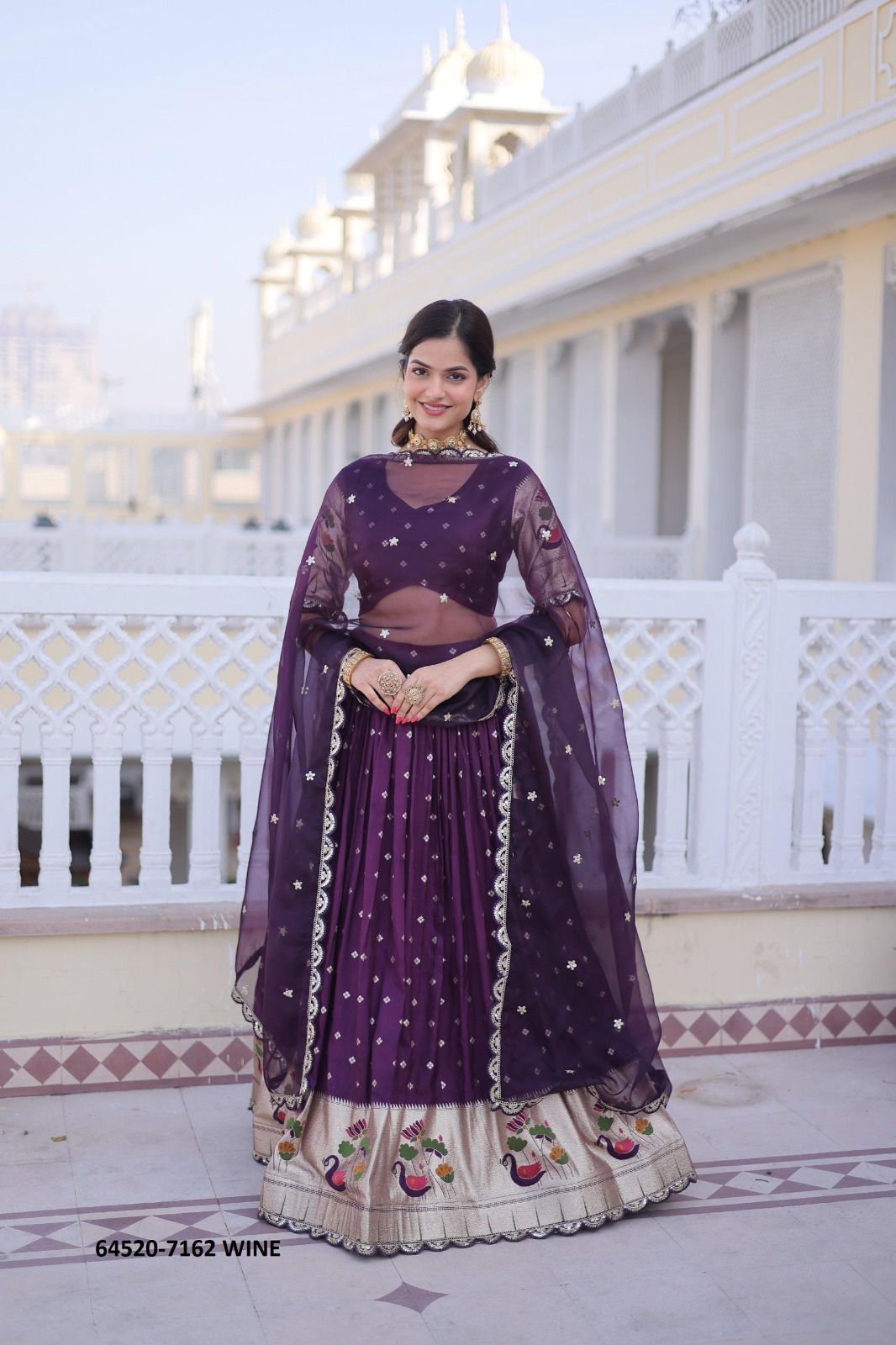PAITHANI SILK LEHENGAS [Semi-Stitched]