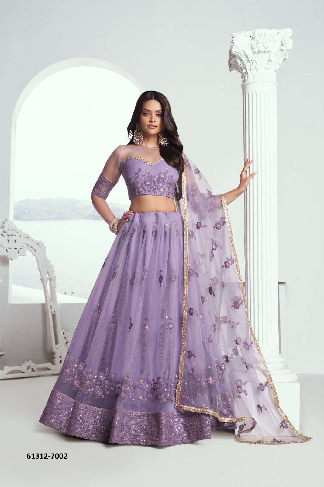 STYLISH LEHENGAS [Semi-Stitched]