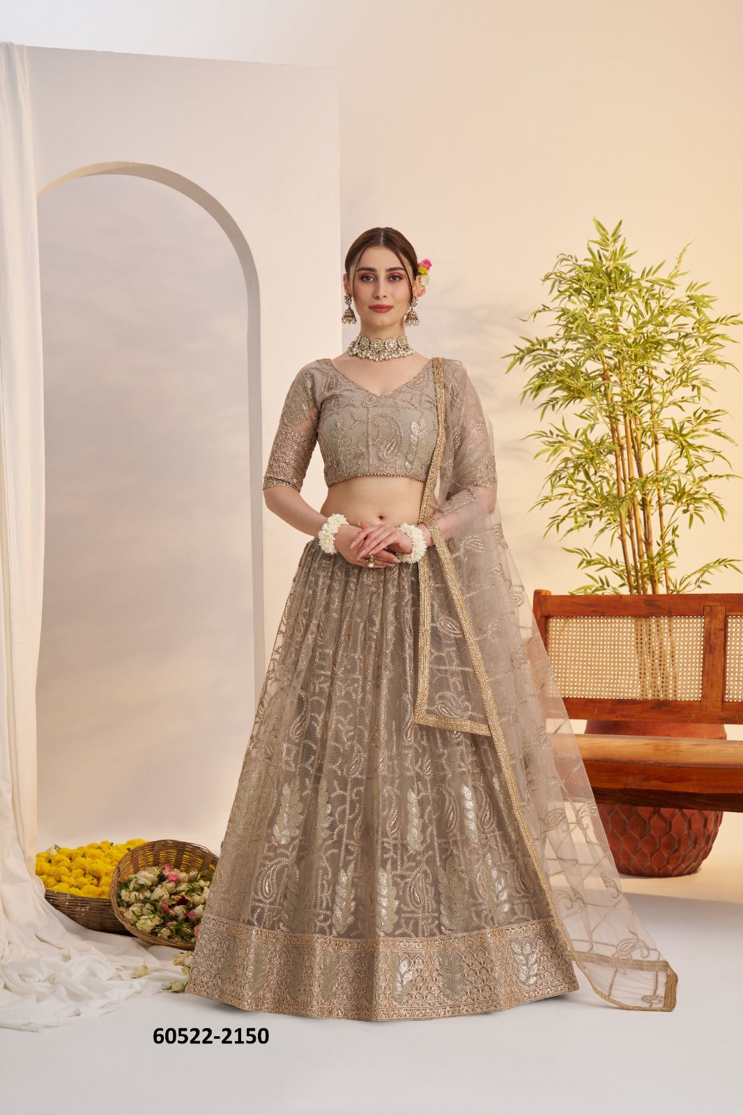 STYLISH LEHENGAS [Semi-Stitched]