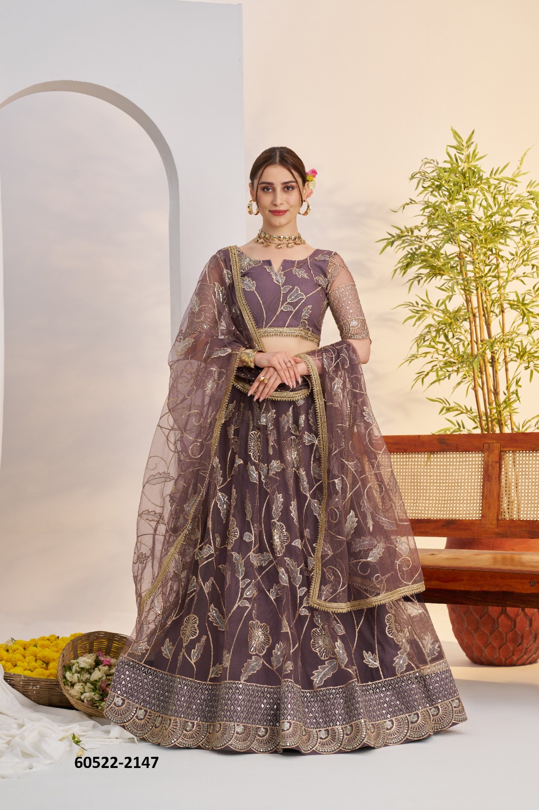 STYLISH LEHENGAS [Semi-Stitched]