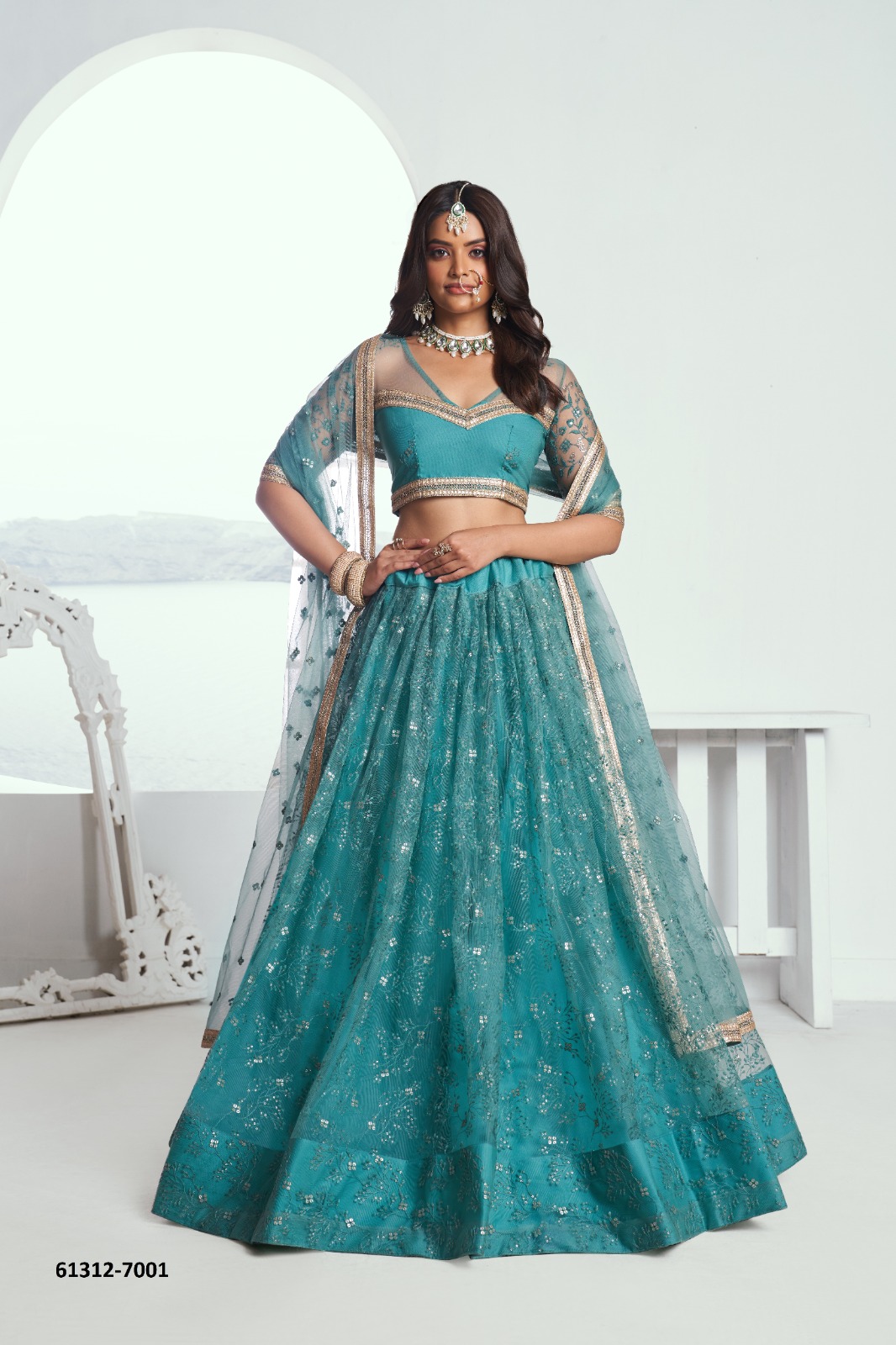 STYLISH LEHENGAS [Semi-Stitched]