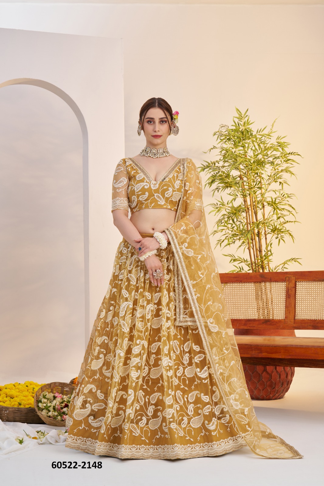 STYLISH LEHENGAS [Semi-Stitched]