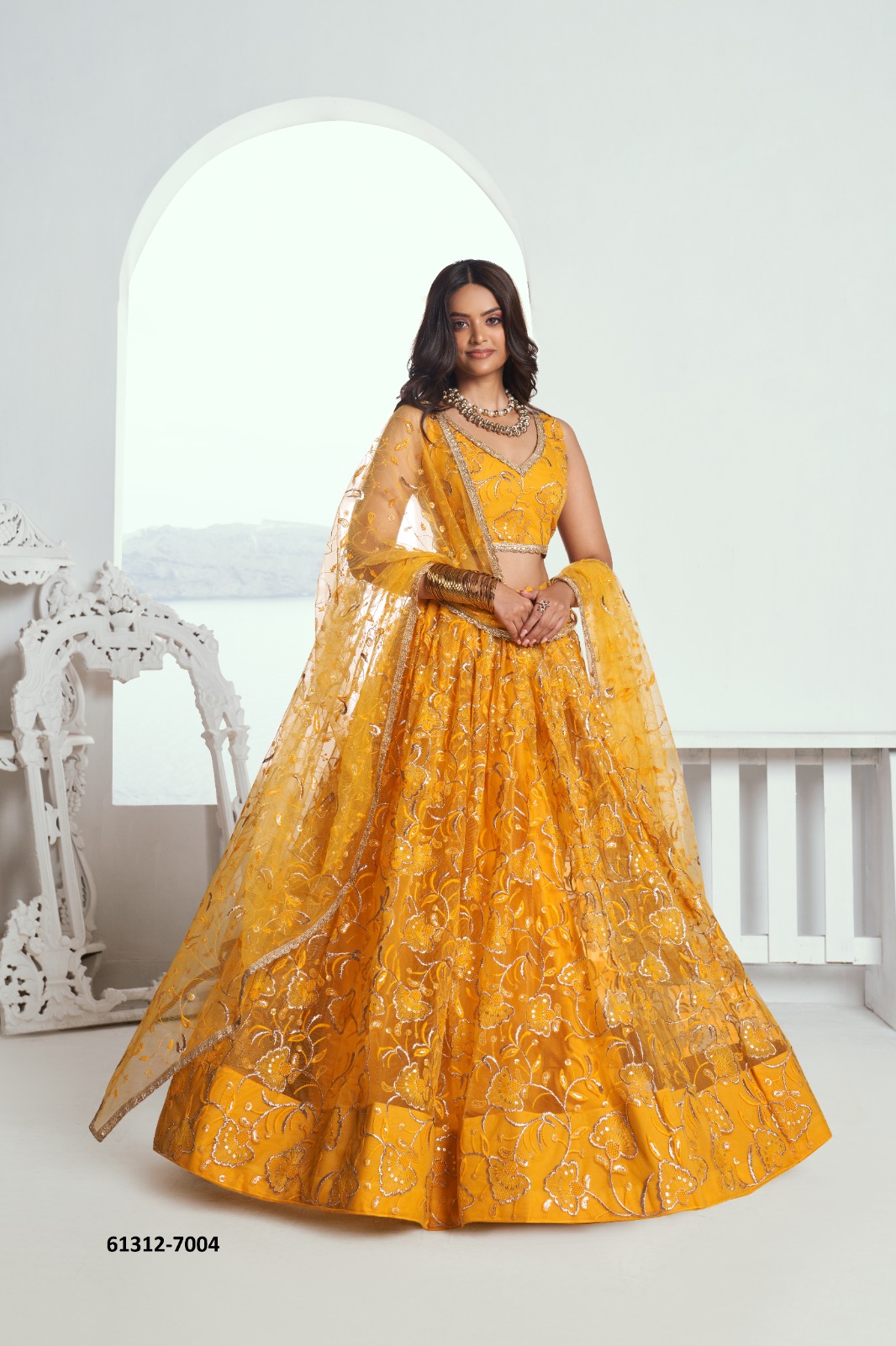 STYLISH LEHENGAS [Semi-Stitched]