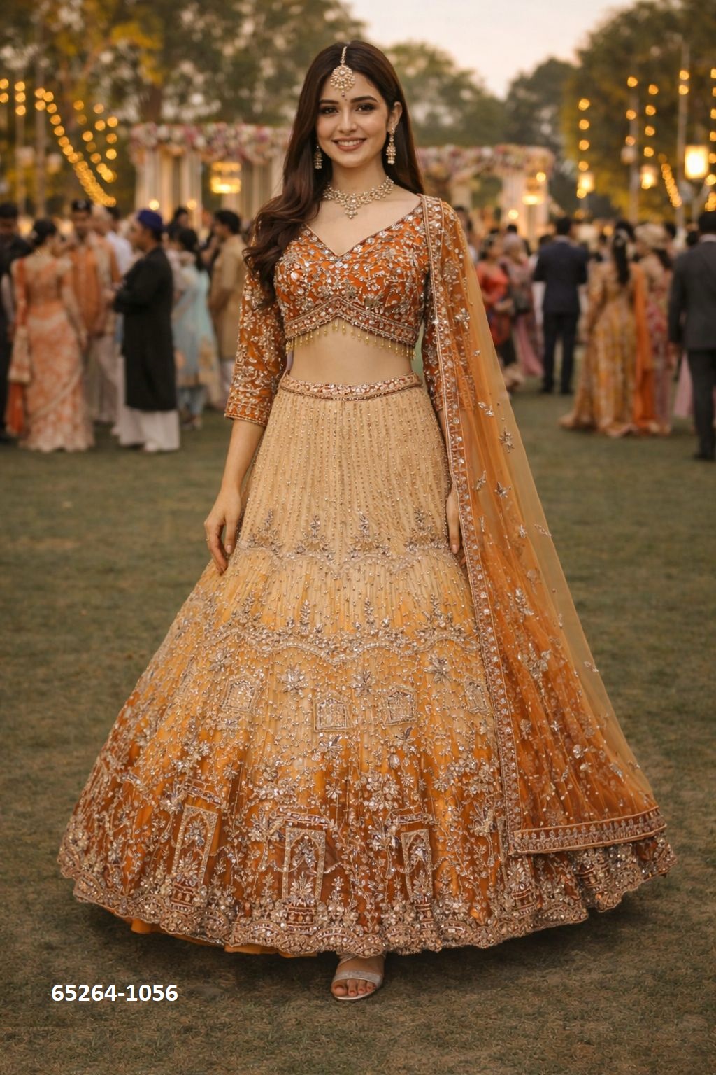 Stunning lahengha choli with dupatta