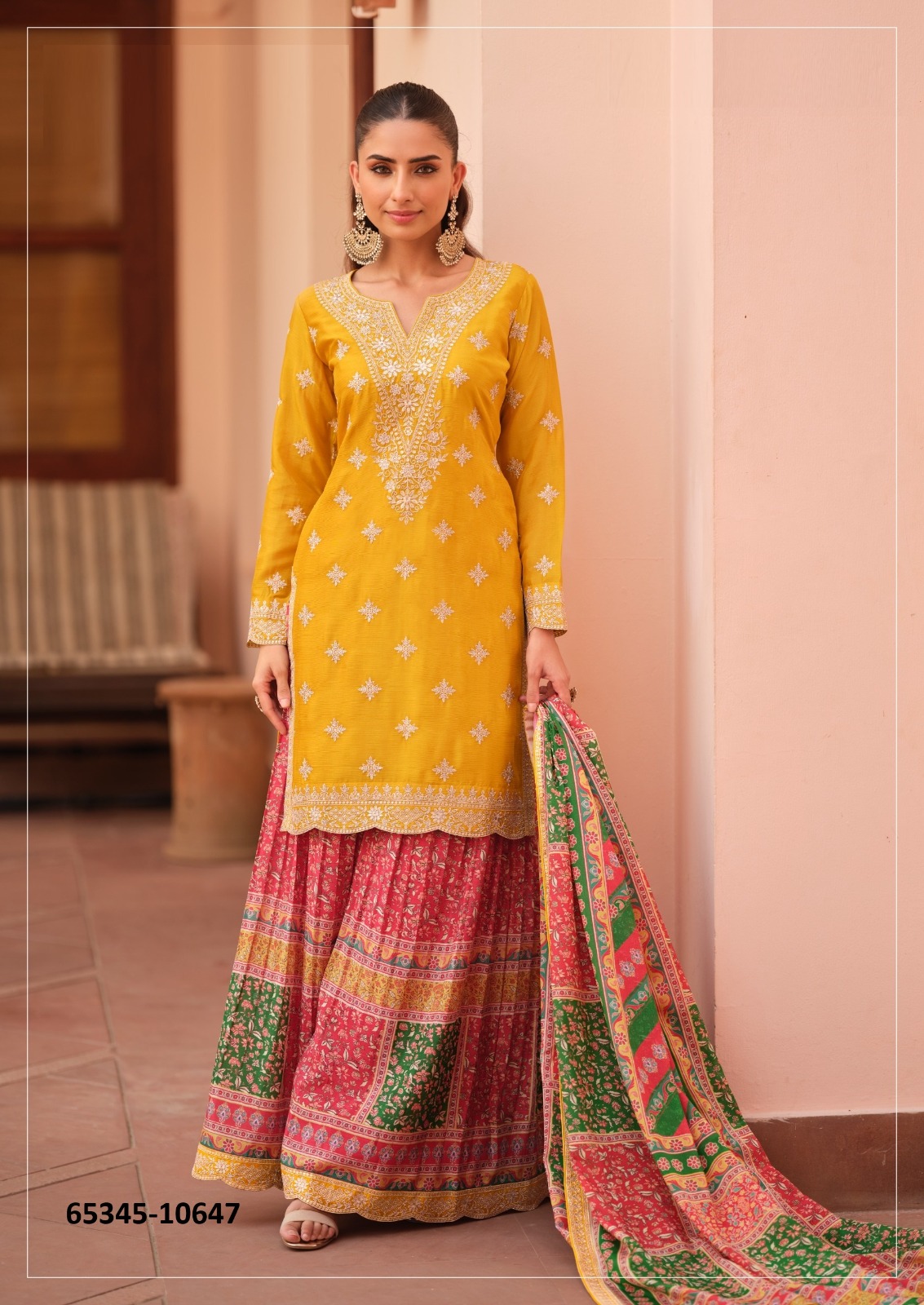 Amazing sharara suit with dupatta