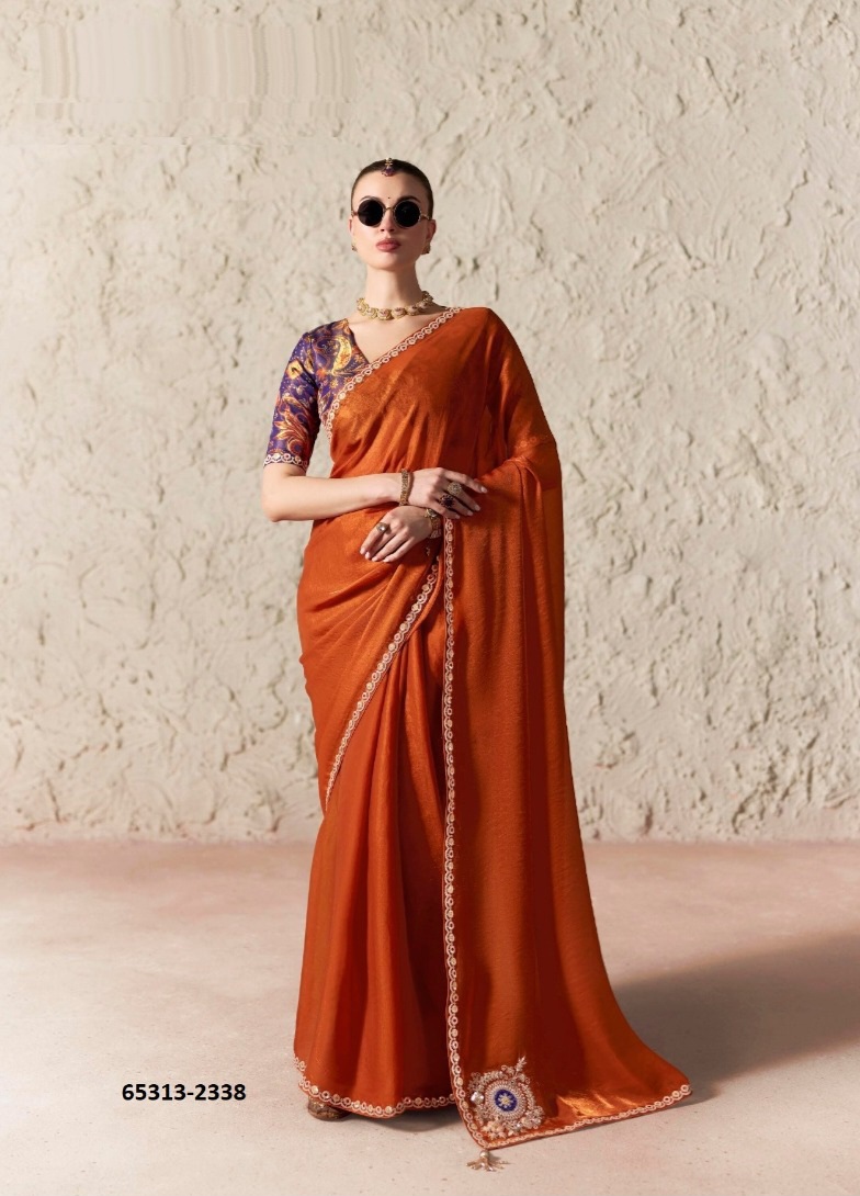 Ravashing Rust and Purple sari