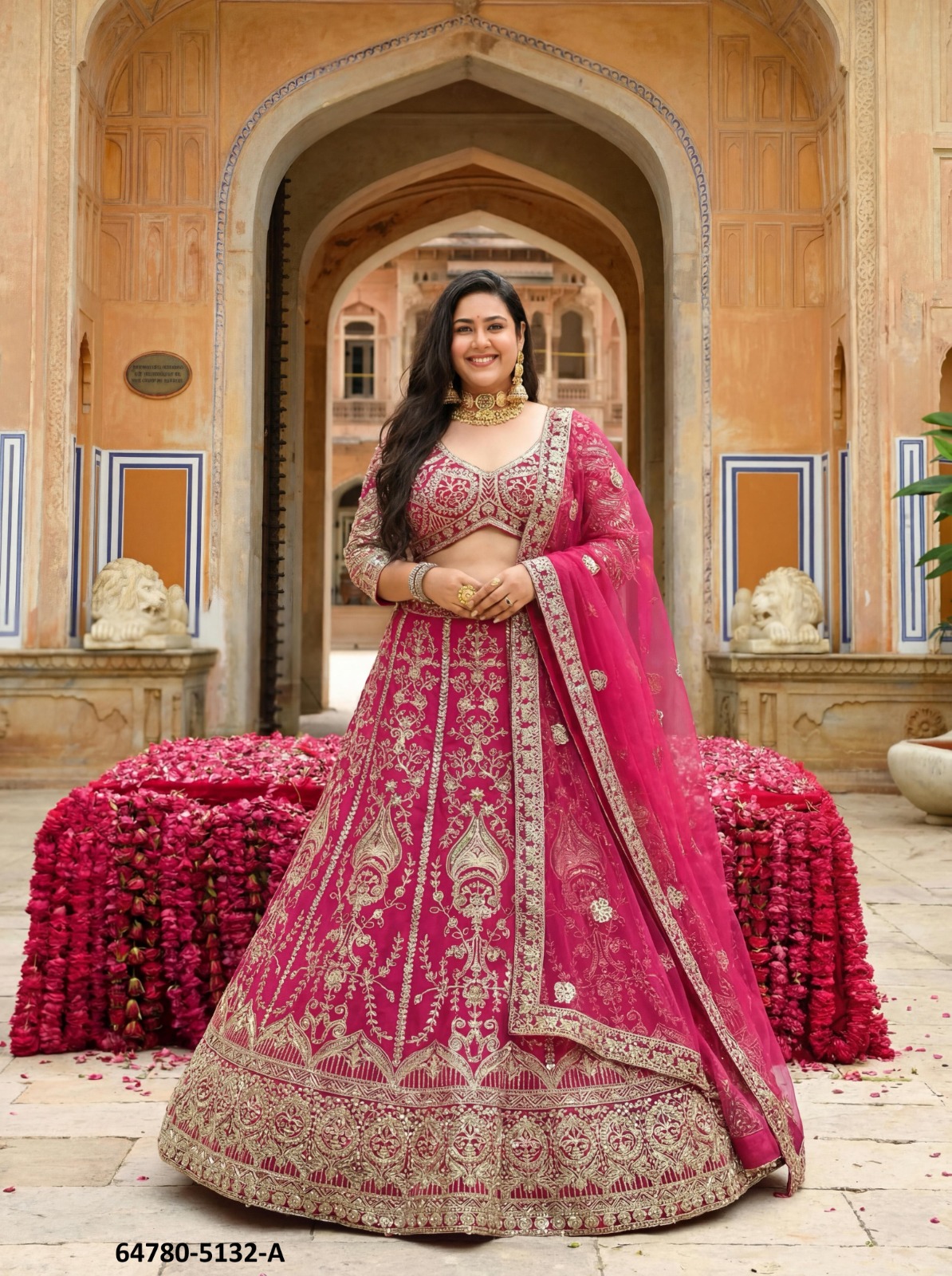 Stunning Lahengha Choli in Pink