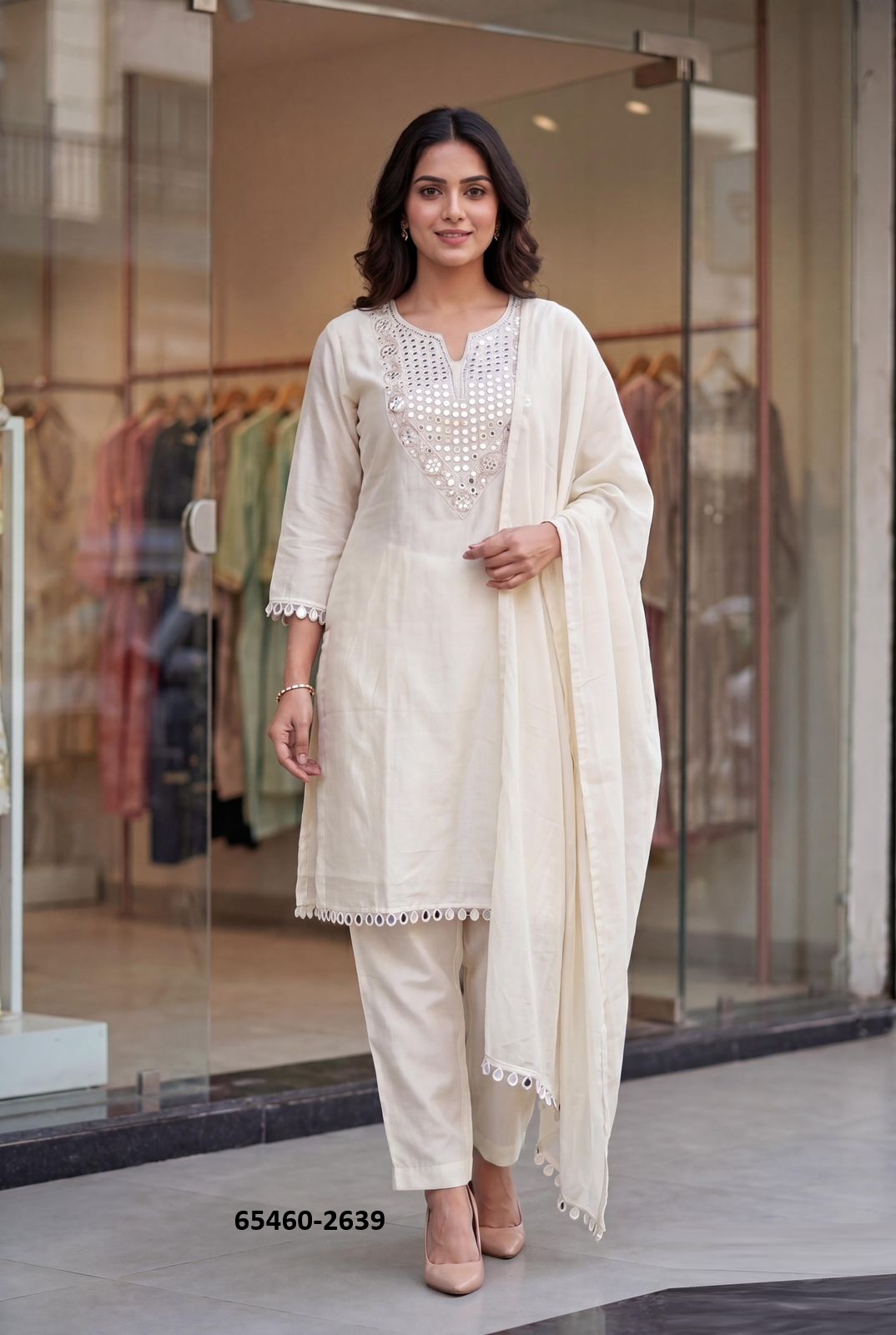 Elegant silk readymade Pant Suit