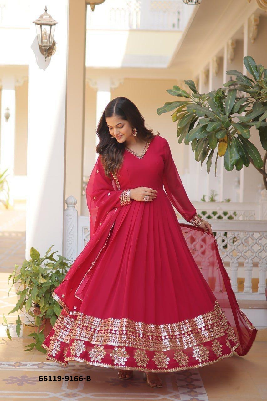 Beautiful Anarkali Suits In Red