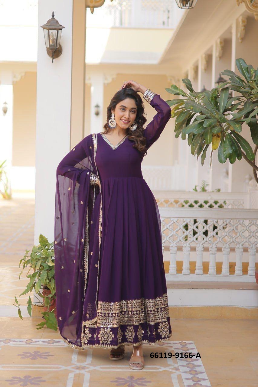 Ravishing Anarkali in Purple