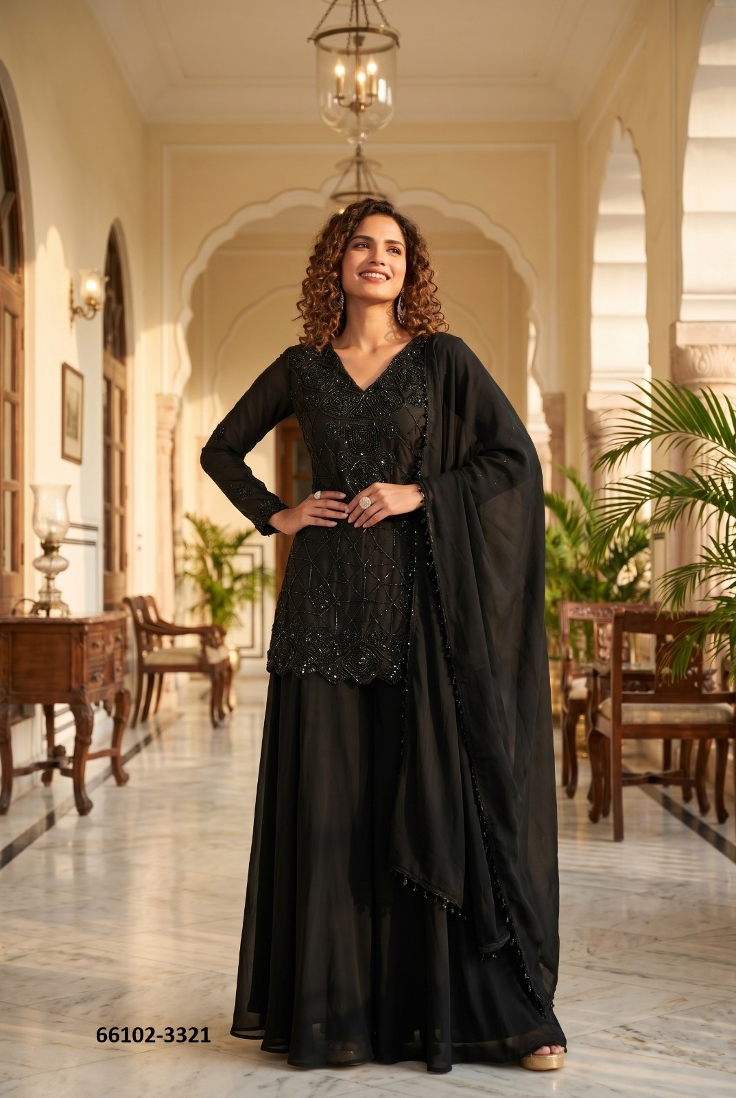 Stunning Plazzo Suit with Dupatta