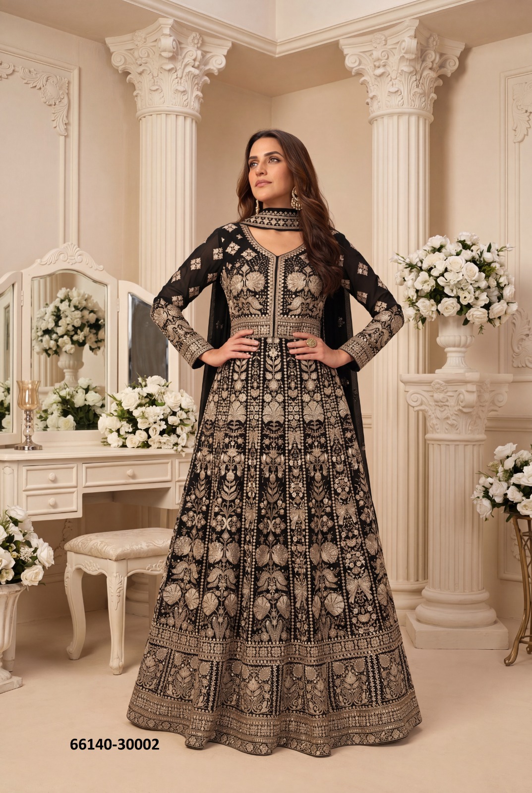 Stunning Anarkali suit with Dupatta