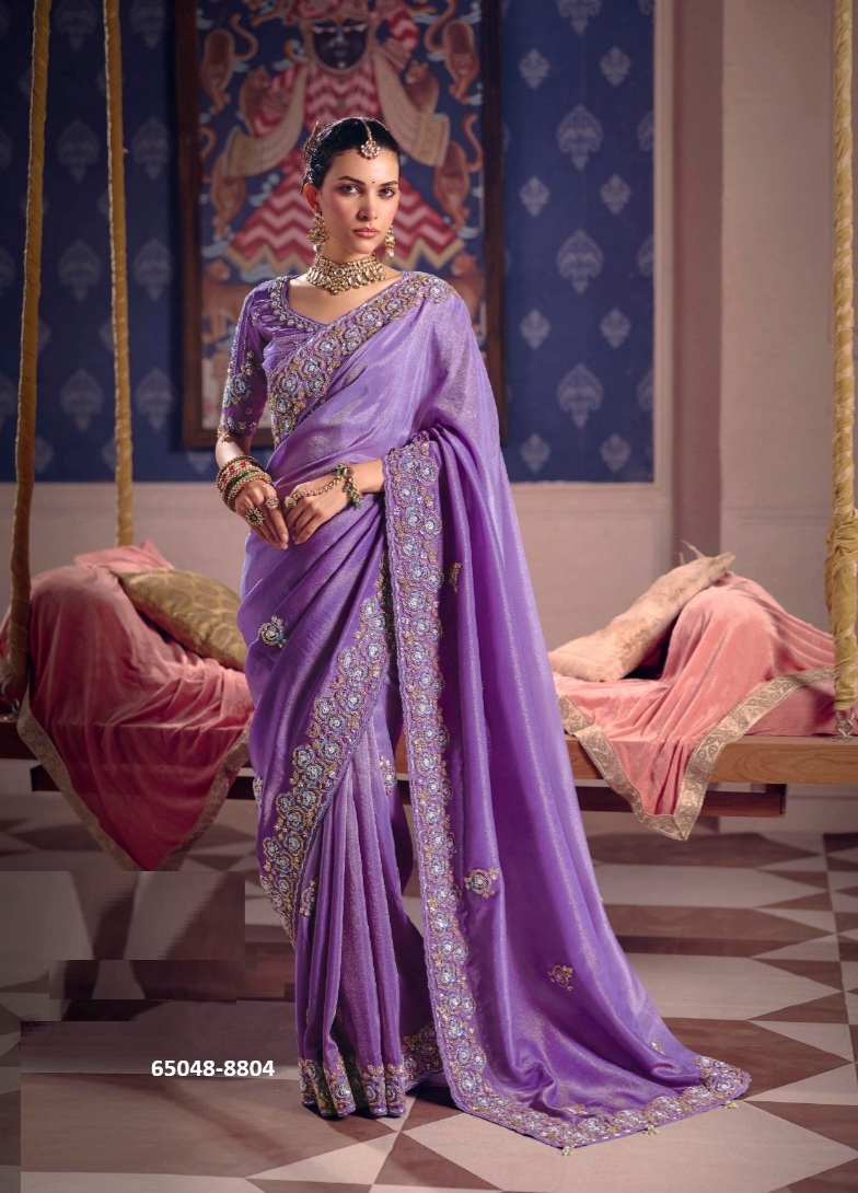 Ravishig Purple sari with blouse
